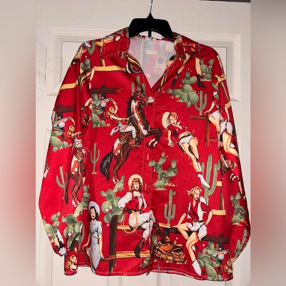 Tops - Vintage style western button down